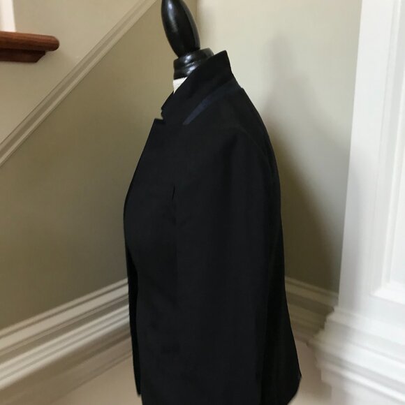 NWT JCrew Regent Blazer Jacket Womens 14 Black Wool Flannel B0323 Long Sleeve - Picture 8 of 12